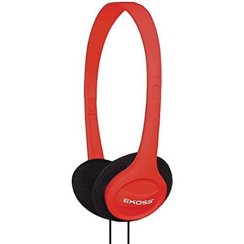 Image of Koss KPH7 On-Ear Stereo Headphones (3.5 mm Jack) for iMac/Laptop/DJ/MP3 Players - Red