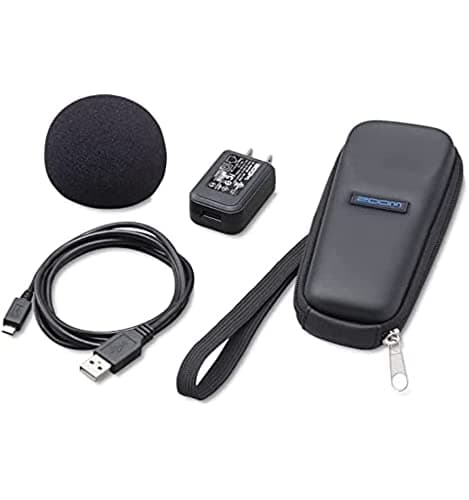 Image of Zoom SPH-1n Accessory Pack for H1n Handy Recorder - Soft Shell Case, Windscreen, Power Adapter - Ideal for interviews, podcasts, and field recording, UK-Version