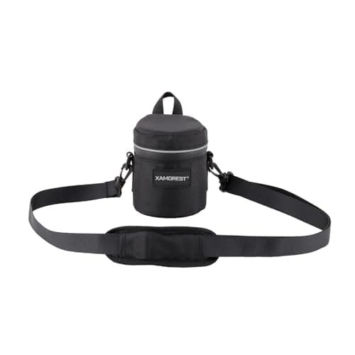 Image of XAMOREST Camera Lens Case DSLR Camera Lens Bag Compatible with Canon EF-S 18-55MM/EF 50MM F1.4/EF-S 10-18MM, Nikon AF-S 18-55MM/AF 50MM F1.4D and Other Lens Below 3.35" x 3.74"(D x L)