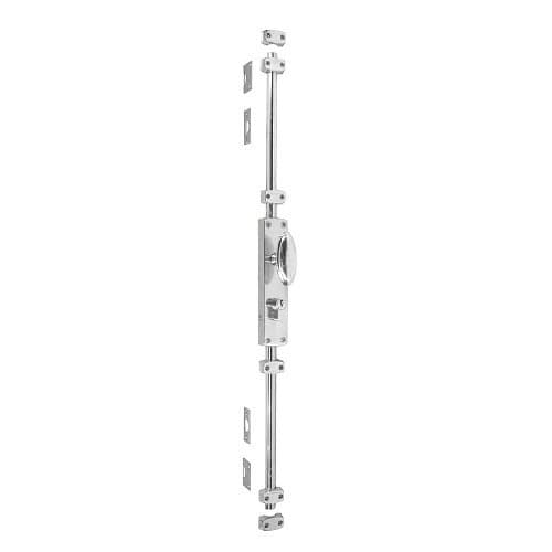 Image of Locking Espagnolette Bolt C/W To Suit Maximum Door Polished Chrome