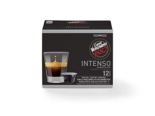 Image of Caffè Vergnano 1882 - Coffee Capsules Compatible With Nescafé Dolce Gusto, Intenso - 1 Pack Of 12 Capsules