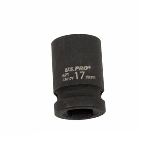 Image of US PRO Tools 17mm Impact Socket 1/2" Drive 6 Point Single Hex 3819