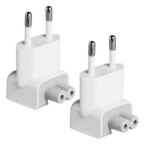 Image of 2 Pcs Mac AC Adapter European Travel Charger Converter Spare Connector Replace Plugs Replace Plugs for MacBook - Compact and Lightweight Universal Power Adapter for Traveling in Europe