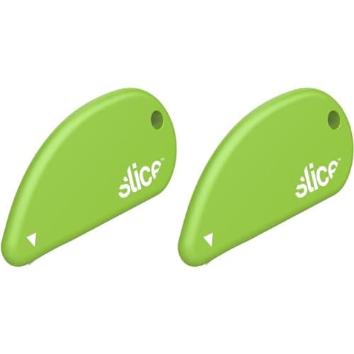 Image of Slice 00100 Safety Cutter Ceramic Knife | Coupons, Card, Paper, Parcels and Wrapping Paper Cutter Tool - Handy and Safe Tiny Cutting Tool That Fits Your Keyring (Pack of 2)
