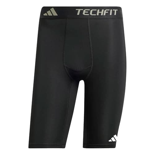Image of adidas Men's Techfit Compression Training Short Tight, Black, M