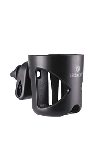 Image of LittleLife Buggy And Pushchair Universal Cup Holder Adjustable Bottle Organiser for Stroller, Drink and Coffee Cup Holder, Black