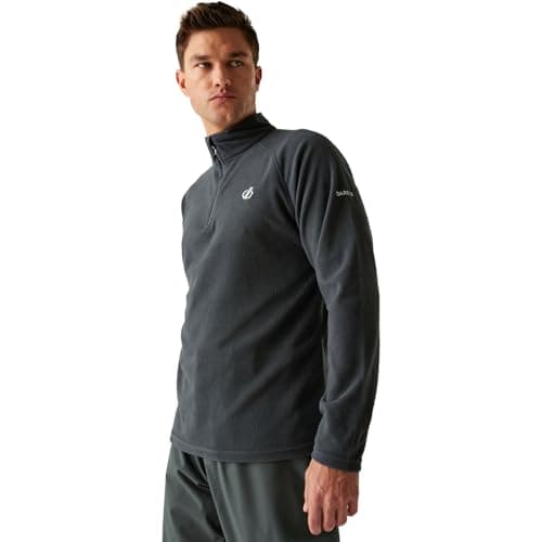 Image of Dare 2b Men's Freethink II Half Zip Hiking Fleece, Lightweight Skiing Everyday Midlayer Ebony Grey