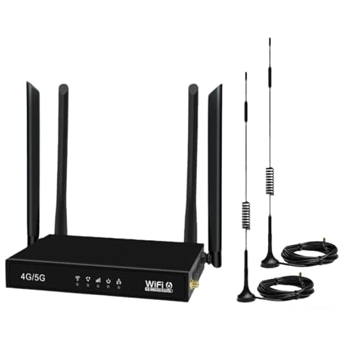 Image of 4G/5G LTE WiFi 6 Router with SIM Card Slot,300Mbps Wireless Router,Dual Backup WAN + 4G, Ethernet Ports,High Gain External Antennas,Plug & Play for Modem,Home Streaming,Business & Gaming Routers