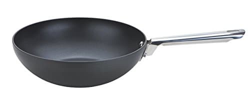 Image of Anolon Professional Stirfry-26cm-Premium Non Stick Stir Fry pan Aluminium Cookware - Oven and Dishwasher Safe, Hard-Anodized Aluminum, Black, 46 x 26.5 x 8 cm