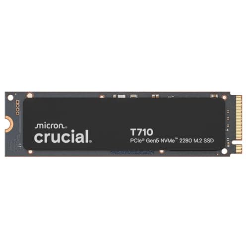 Image of Crucial T710 2TB SSD NVMe M.2 PCIe 5.0 x4 Gen5, Read/Write Speeds up to 14,500/13,800 MB/s, Laptop & Desktop (PC) Compatible, TLC NAND, Solid State Drive - CT2000T710SSD8-01