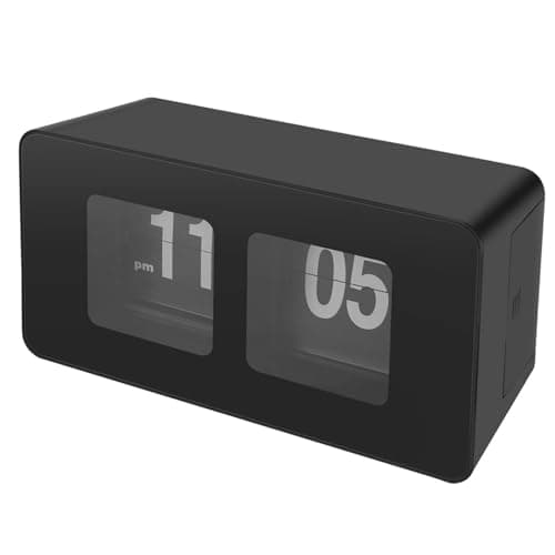 Image of NIZEAMI Automatic Retro Flip Digital Desk Clock - Classic Nostalgic Table Page Turning Display for Bedroom, 23A