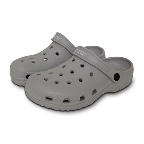 Image of Town & Country Clogs Mens/Womens Ladies/Gents Casual Grey Gardening Super Soft Clogs/Cloggies Lightweight, Cushioned. Size 5 UK