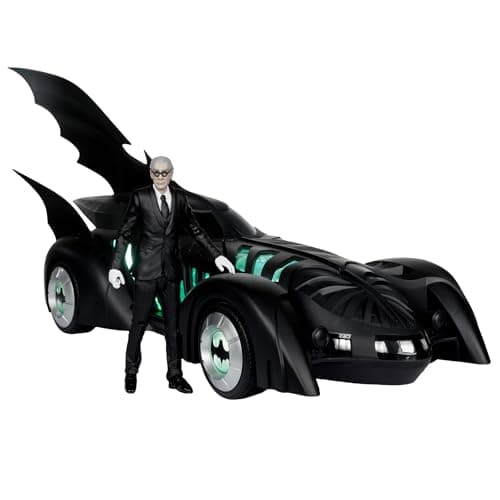 Image of McFarlane DC Multiverse Alfred Pennyworth & Batmobile (Batman Forever) Vehicle Toys