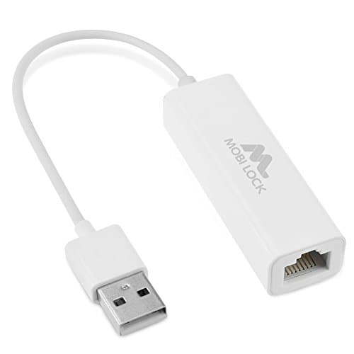 Image of USB Ethernet LAN Network Adapter Compatible with Laptops and All USB 2.0 Compatible Computers Including Windows 7 to 11 Vista Mac OS X and macOS - by Mobi Lock
