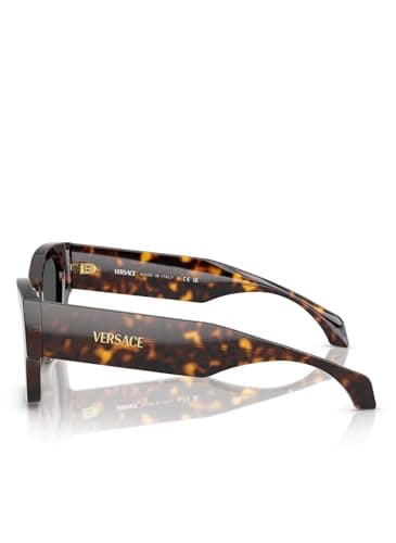 Image of Versace Woman Sunglasses Dark Havana Frame, Dark Grey Lenses, 53MM