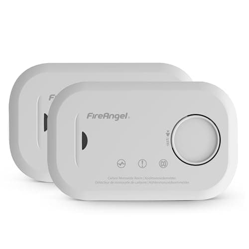 Image of FireAngel Carbon Monoxide Alarm and Detector - FA6813 10-Year Sensor Life CO Alarm for Home w/Batteries - Travel, Portable Carbon Monoxide Detector - CO Detector Monitor w/Test Button - 2-Pack