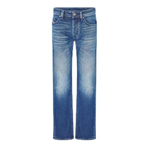 Image of Diesel Mens Larkee Straight Leg Jeans 01 Mid Blue 34W / 34L