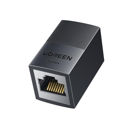 Image of UGREEN RJ45 Coupler,10Gbps POE High-Speed Ethernet Connector,Shielded Internet Joiner,LAN Network Extender Female to Female for Cat7, Cat6, Cat5e, Cat5 Ethernet Cable(1PCS)