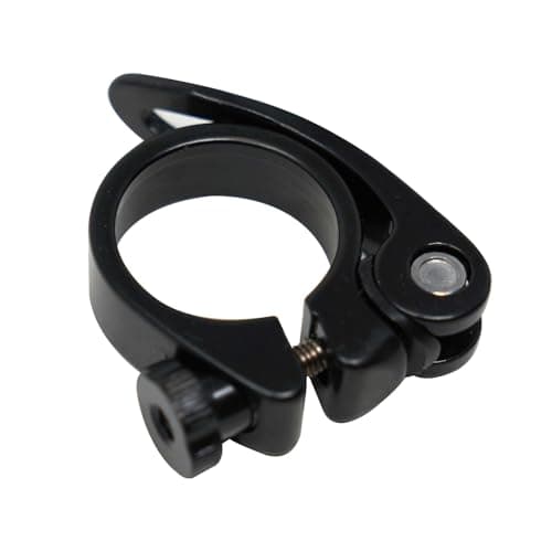 Image of Laxzo ® Aluminium Alloy Bicycle Quick Release Seat Post Clamp 31.8mm Black