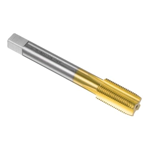 Image of sourcing map Metric Machine Thread Milling Tap M12 x 1 H2 Titanium Coated (Ti-Coated) High Speed Steel 4 Straight Flutes Screw Thread Tapping Threading Machinist Repair DIY Tool