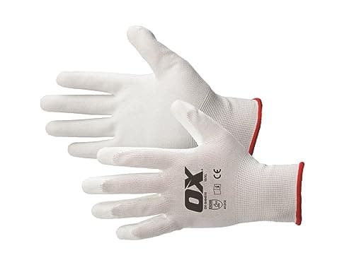 Image of OX White PU Flex Decorators Glove Size 10 (XL)