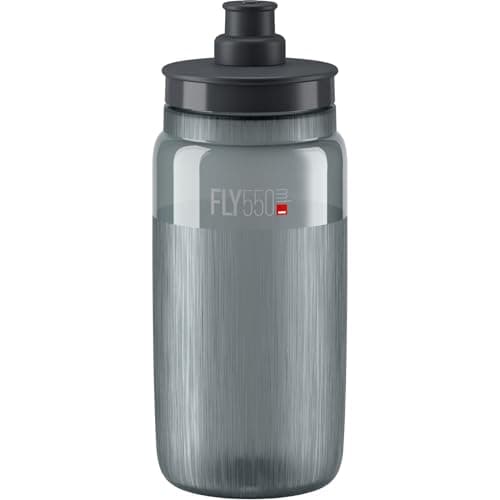 Image of Elite Fly Lightweight Cycling Bottle - Smoke, 550ml / Water Bidon Flask Drink Bicycle Cycle Biking Bike Road Racing Race Gym Triathlon Time Trial Super Corsa Fit Cage TT