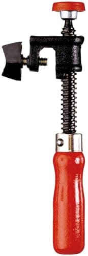Image of Bessey KT5-1CP Edge Clamp with Wooden Handle, Red/Black