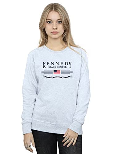 Image of Absolute Cult NASA Women's Kennedy Space Centre Explore Sweatshirt Sport Grey Medium