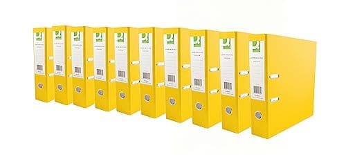 Image of Q-Connect 70mm Lever Arch File Polypropylene A4 Yellow (10 Pack) KF20023