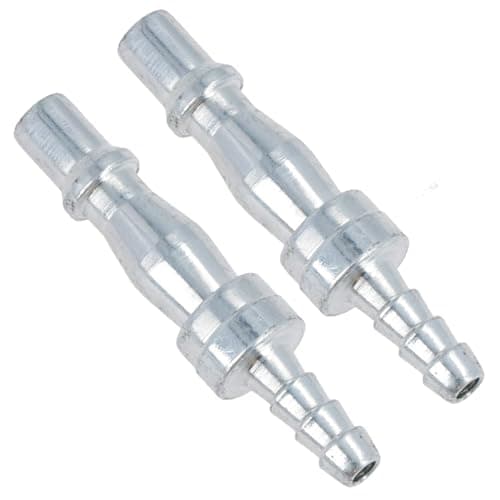 Image of 1/4in BSP (6.35mm) Air Hose Barb Tail with Male PCL Type Connector Fitting 2pc