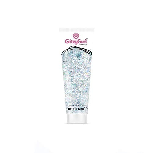 Image of Holographic Glitter Face and Body Gel 12ml Cosmetic Glitter, Body Glitter, Hair Glitter Gel (Silver Storm)
