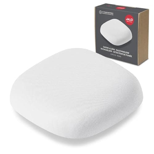 Image of Jalo Optical Smoke Alarm Kupu 10 for Home - with 10 Year Lithium Battery - Scandinavian Design - White