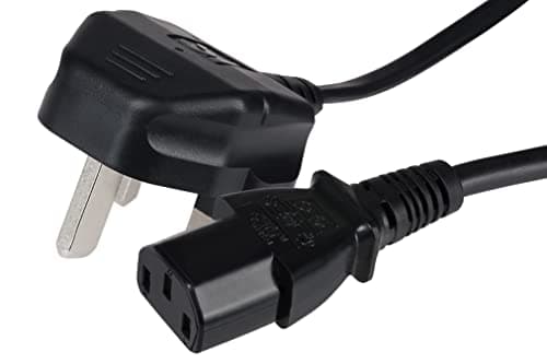 Image of Maplin Power Lead IEC C13 Female Plug to UK 3 Pin Mains Plug 13 Amp Fuse, 1m Cable