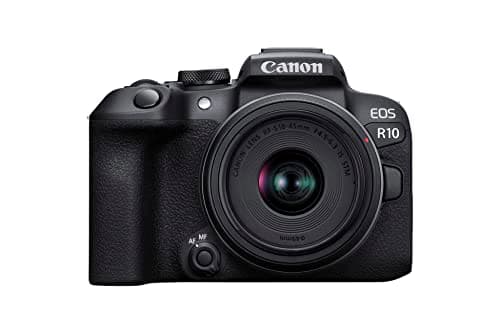 Image of Canon EOS R10 + RF-S 18-45mm IS STM Lens - Compact Mirrorless Digital Camera - 24.2 MP, Dual Pixel CMOS AF II - 4K up to 60p - 23 FPS Continuous Shooting - Face & Eye Detection - Bluetooth, Wi-Fi