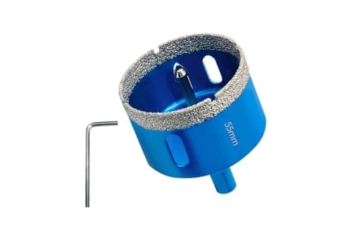 Image of Teronbeta Diamond Hole Saw with Pilot Center Drill Bit, Vacuum Brazed Diamond Core Hole Cutter for Tile, Porcelain, Glass, Ceramic, Marble (55mm)