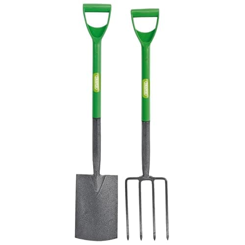 Image of Draper Garden Tools Set - 2 Piece |Carbon Steel Garden Fork and Spade |Gardening Hand Tools Set |"Y-dee" Handle | 16566