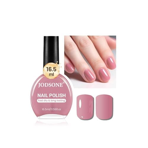 Image of JODSONE 16.5ml Dusty Rose Nail Polish Large Volume Quick Drying Light Pink Nail Polish, Fast Drying and Long Lasting Color Nail Art DIY Home Manicure Gift for Women