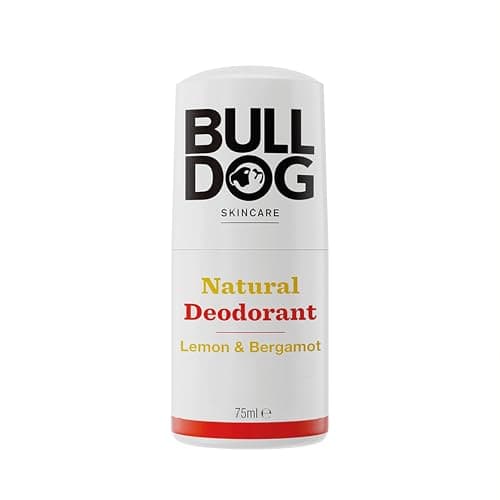 Image of BULLDOG SKINCARE Lemon and Bergamot Roll On Natural Deodorant For Men 75 ml with Natural Fragrance Vegan Approved