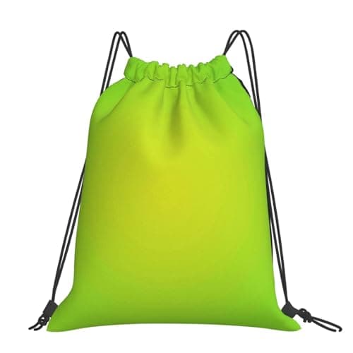 Image of Hnnkloy Lime Green, Drawstring Backpack Unisex Sport Gym Bag Casual Daypack Drawstring Sackpack