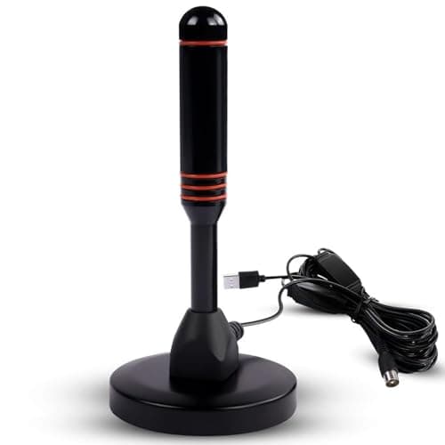 Image of Bohaner High Gain Freeview TV Aerial With Strong Signal Portable HD Freeview Aerial Antenna for Smart TV USB TV Tuner 1080P 4K DAB Radio Indoor Outdoor TV Aerial With Magnetic Base