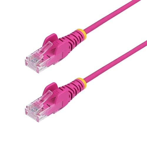 Image of StarTech.com 2m Pink Slim CAT6 Ethernet Cable, Snagless RJ45, LSZH, 28AWG Pure Bare Copper, Slim Network Patch Cable/Cord