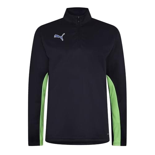 Image of PUMA Mens Finesse Performance Quarter Zip Drill Top Navy/Apple XXL