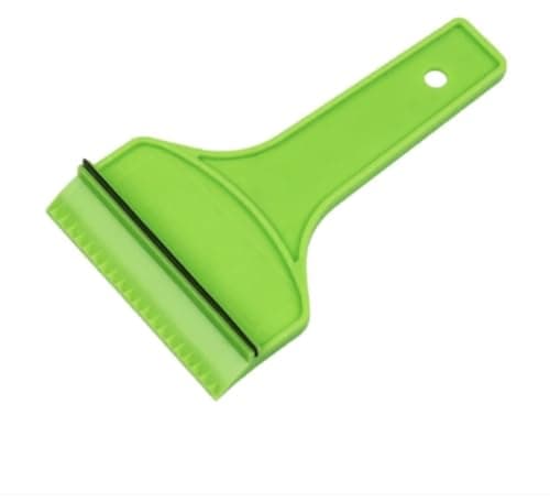 Image of Ice Scraper w/Squeegee - Effortless Car Windows Frost Removal - Plastic/Rubber Scraper for Car Windows Windshields - Winter Car Care - Green - Pack of 2