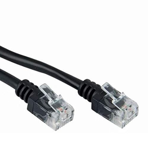 Image of ASNQ 4m ADSL Ultra High Speed Broadband Modem Cable RJ11 to RJ11 Telephone Extension Internet Wire Network Black (Availability in 3m, 5m, 10m, 15m, 20m) 4m