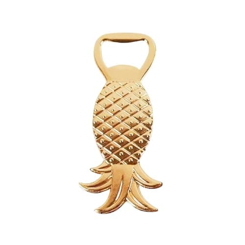 Image of Pineapple Beer Bottle Opener Stainless Steel Gold Manual Beer Opener Cap Remover Portable Kitchen Bar Tool (1 Pack)