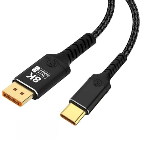 Image of baolongking USB C to Displayport 1.4 cable, Bidirectional Thunderbolt 3/4/5 to DP, USB C to DP cable, Supports 8K@60Hz, Compatible with MacBook Pro/Air, Galaxy S25, iPad Pro, XPS 17 (1M)
