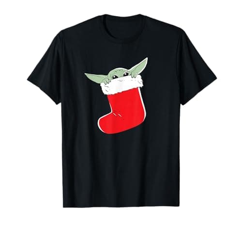 Image of Star Wars The Mandalorian Grogu Christmas Holiday Stocking T-Shirt