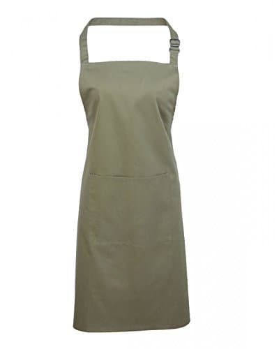 Image of Premier Workwear Adult Unisex PR154 Bib Apron With Pocket - Various Colours Available (Sage)