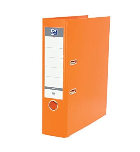Image of OXFORD Smart Pro+ A4XL Lever Arch File Spine 80 mm 2 Rings Polypropylene Cover Orange 28.3 x 32 x 8