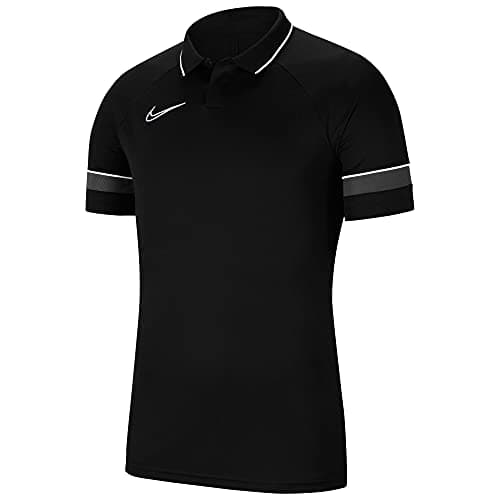 Image of Nike Men's Dri-FIT Academy Polo Shirt, Black/White/Anthracite/White, S